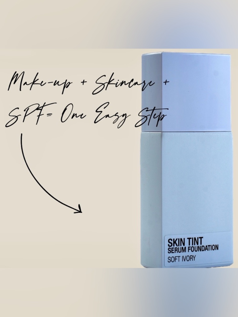 SKIN TINT SERUM FOUNDATION SOFT BEIGE MINERAL SPF FROM PROFESSIONAL MUA COUNTER